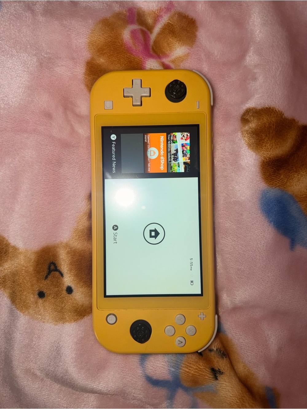 Nintendo Switch Lite Yellow Handheld Console (Yellow & White Accents)